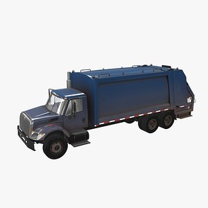 3D navistar international 7400 garbage truck model