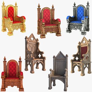 Royal Throne Chair - High-Quality 3d model