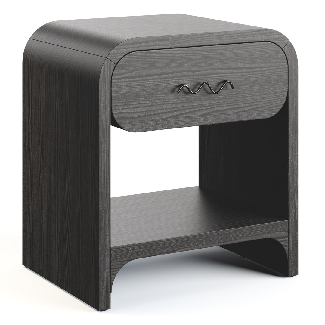 Bruno Bedside Table Raffia Model - TurboSquid 2023552