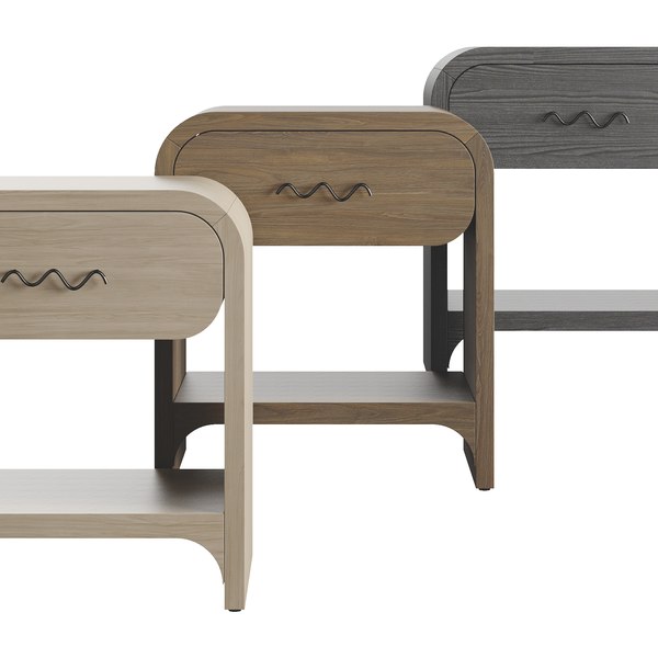 Bruno Bedside Table Raffia model - TurboSquid 2023552