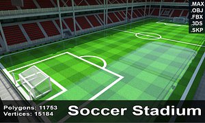 3d model soccer stadium