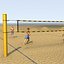 3D-Volleyballfeldmodell
