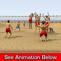 3D Volleyball Court Model