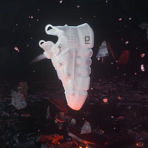 3D white shoes model