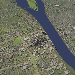 Detroit USA - city and urban 3D model