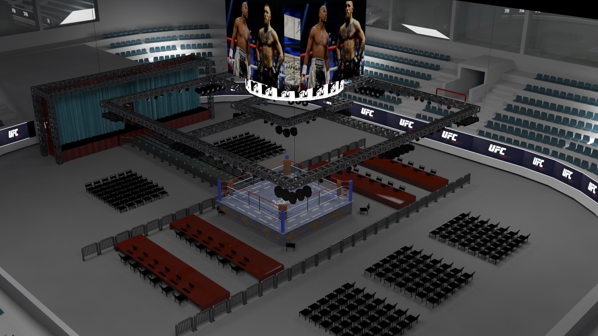 Boxing Stadium 3D Model - TurboSquid 1580771