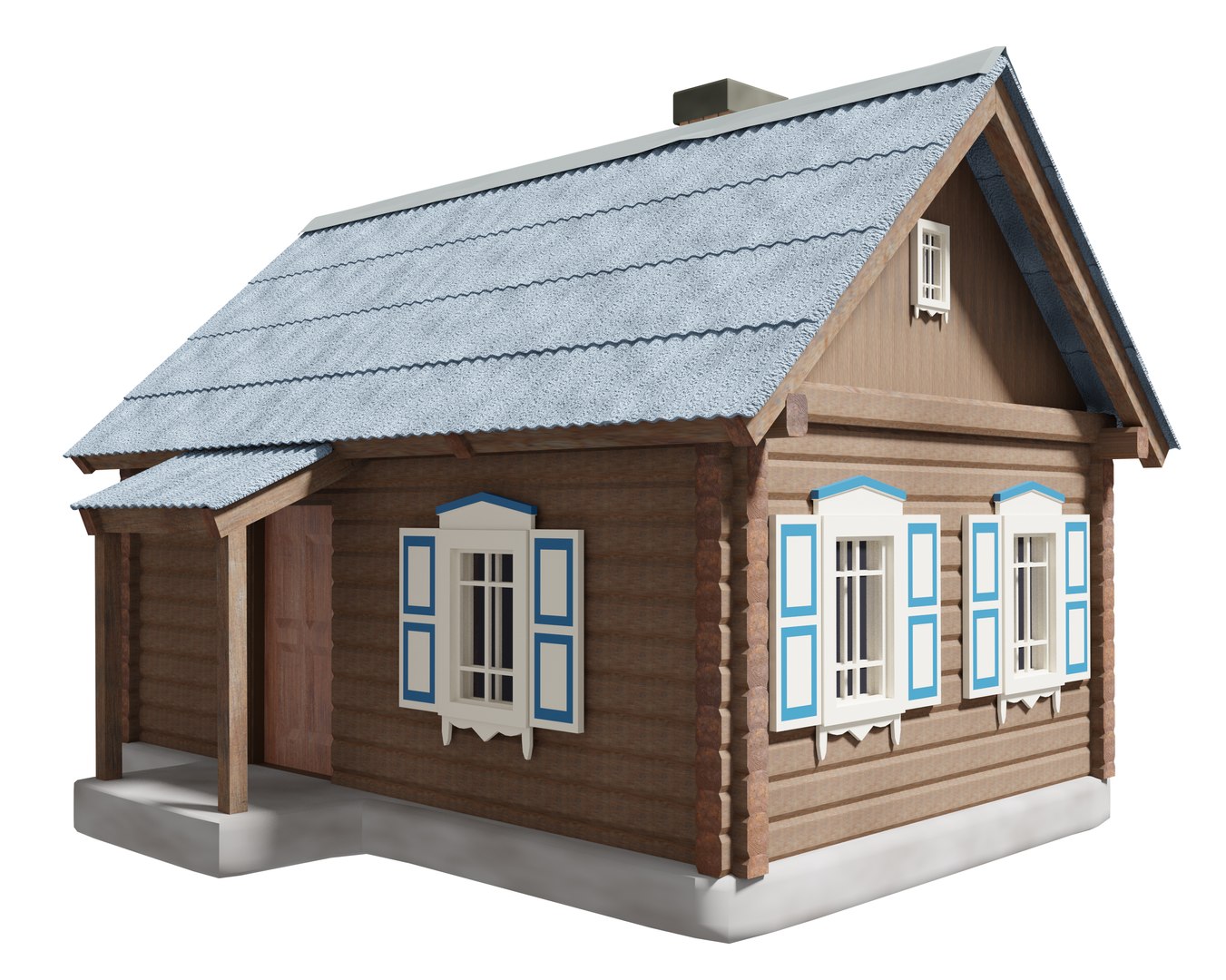 Traditional Wooden House 3D Model - TurboSquid 1587075