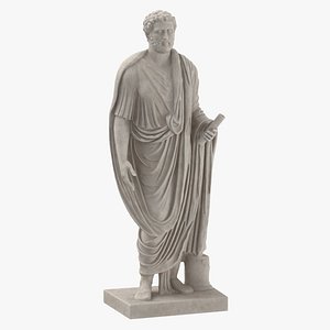 3D Roman Togatus Statue 01