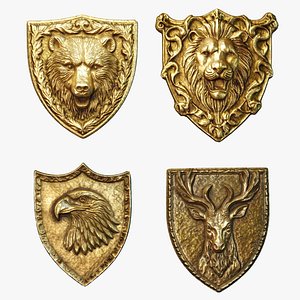 3D model Heraldic Emblem Set PBR