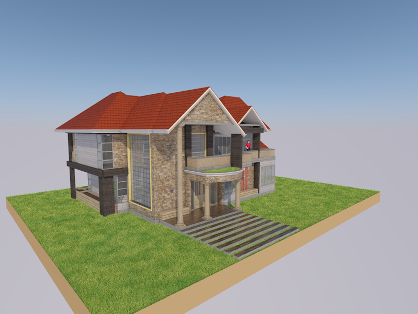 3D Modern Maisonette Interior And Exterior 3D Model Model - TurboSquid ...