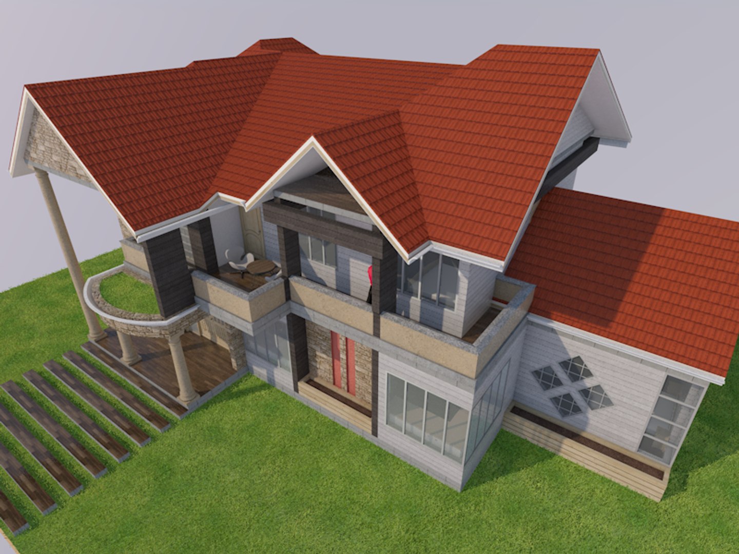3D Modern Maisonette Interior And Exterior 3D Model Model - TurboSquid ...