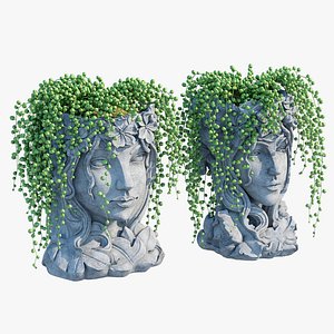3D Head planter two model