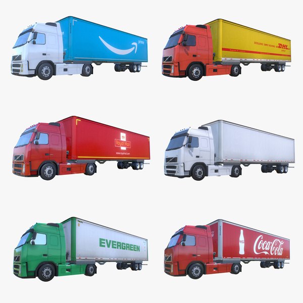 Volvo Semi-Trailer Truck Collection 3D model