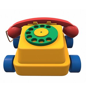 Plastic baby toy phone 3D model