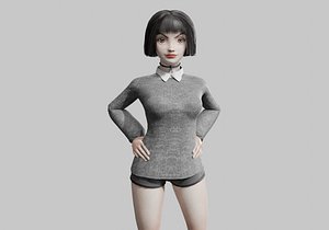 3D Pretty classic woman V34044