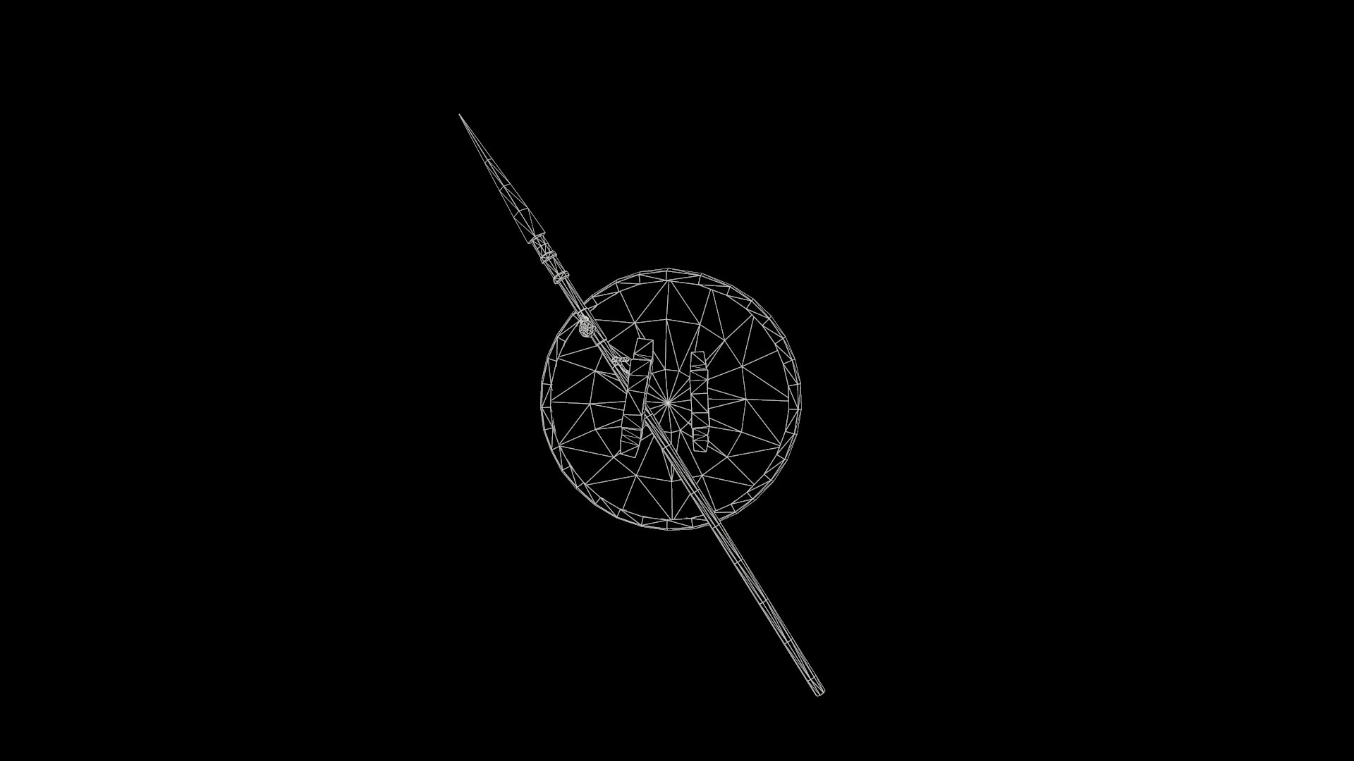 3D Low Poly Set - Spear And Shield Model - TurboSquid 2401695