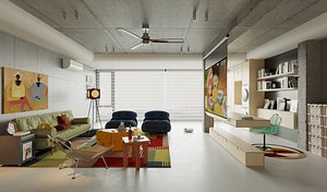 a living room model