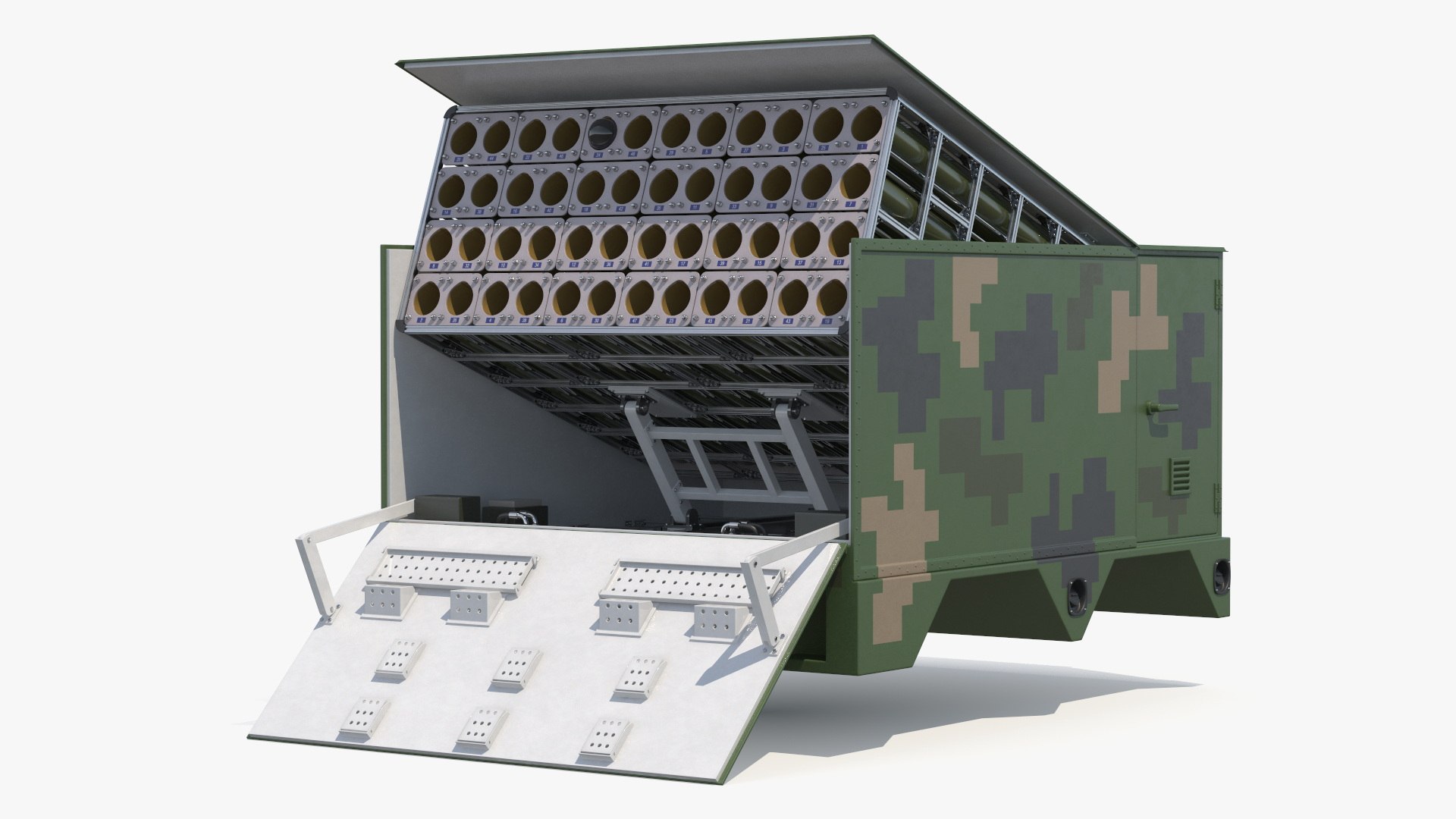 Mengshi CTL181 UAV Launcher Module with Drone 3D model for defense applications