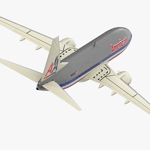 3D American Airlines Boeing 737-700 with Interior Rigged for Cinema 4D