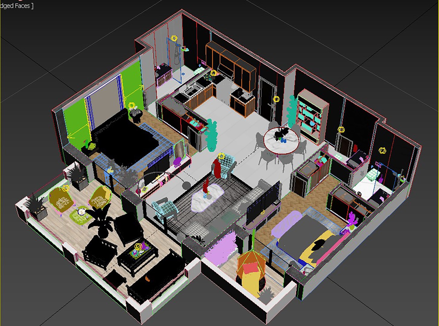 3D Detailled Floorplan K2 - TurboSquid 2162469