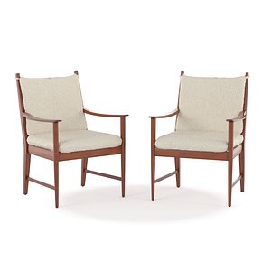 Beech Armchairs 3D model