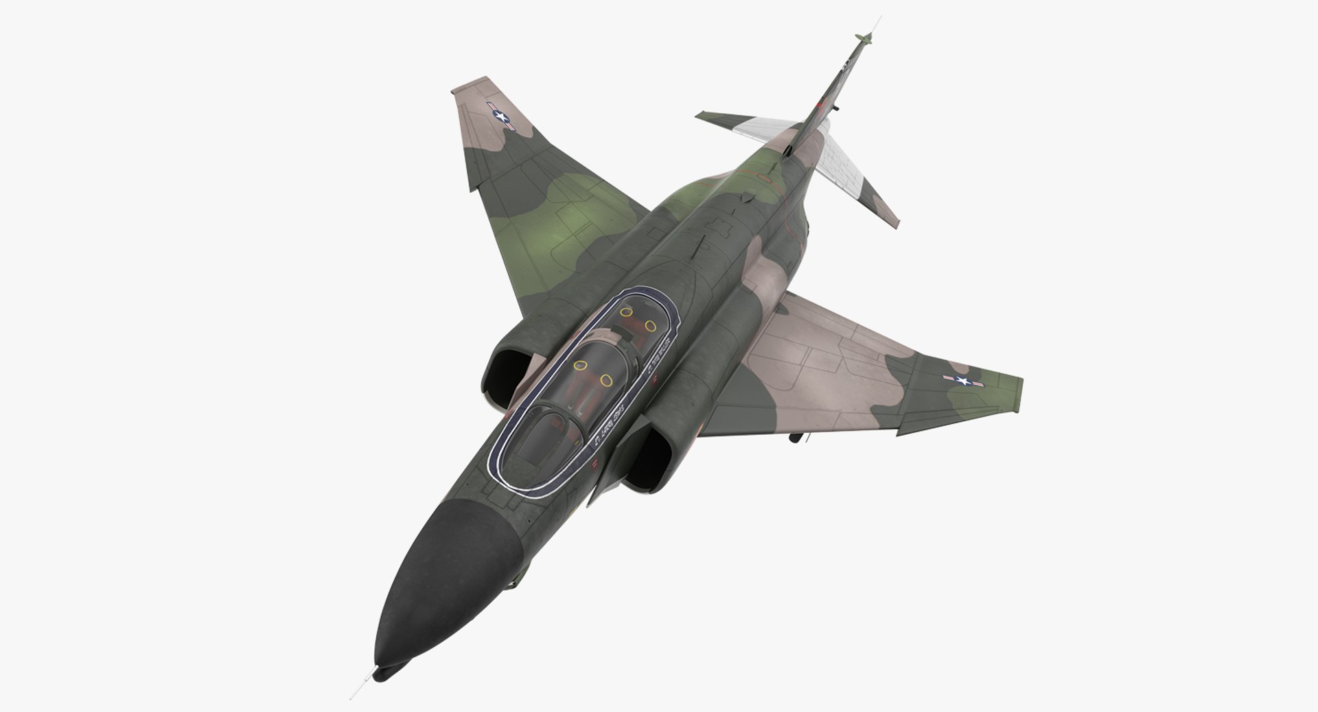 McDonnell Douglas F-4 Phantom II 2 Rigged 3D Model 3D model preview