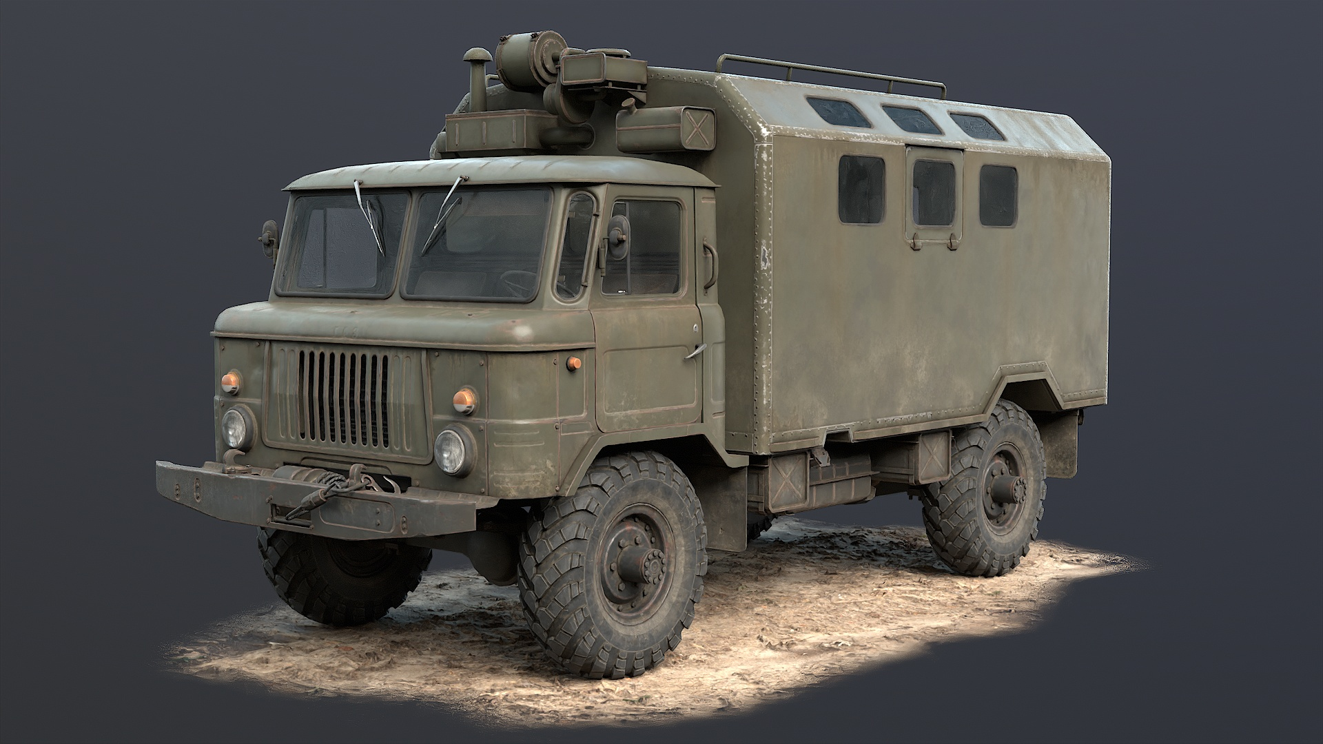 GAZ-66 Truck Game Ready 3D Model - TurboSquid 2054446