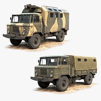 GAZ-66 Truck Game Ready