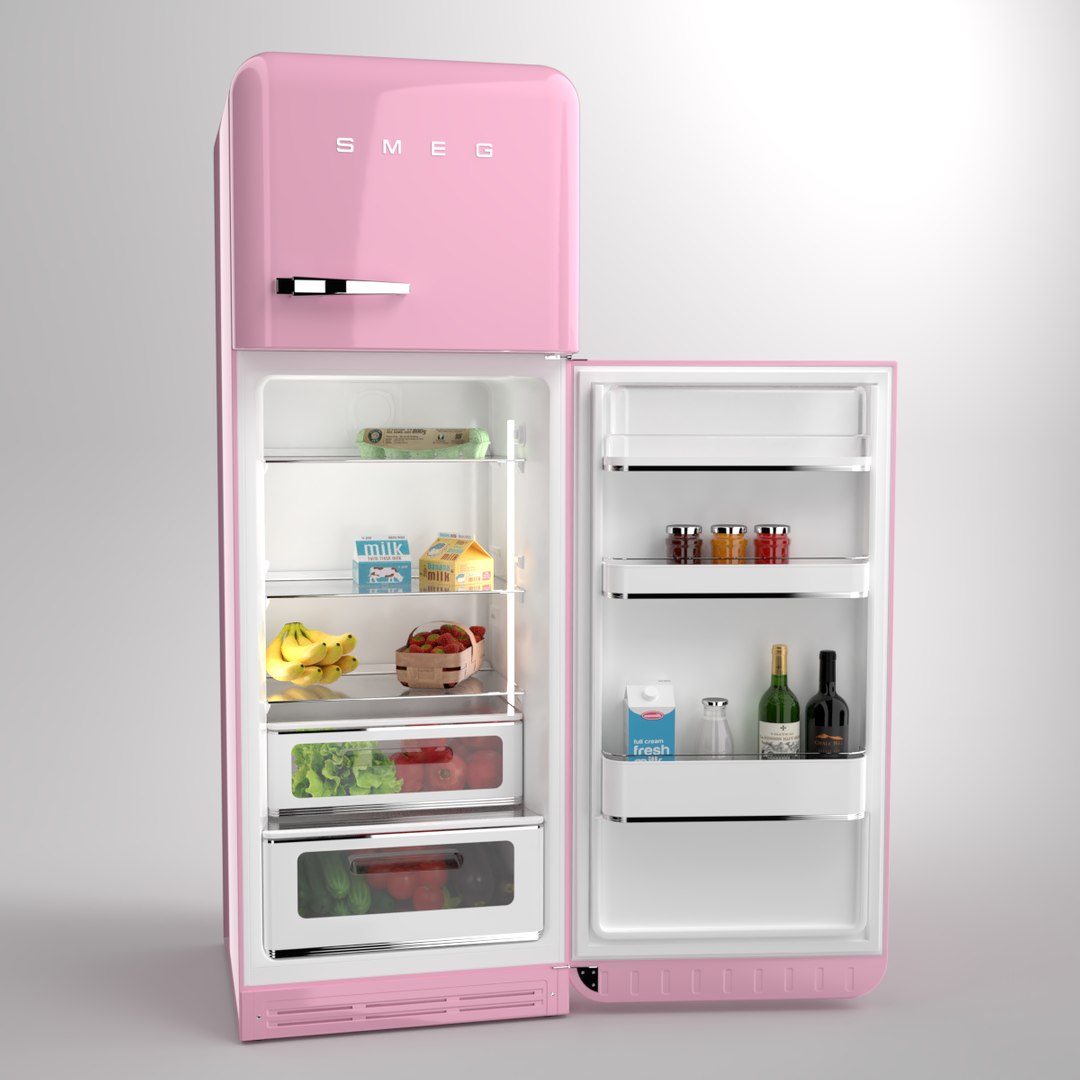 Blender smeg fridge pink 3D model - TurboSquid 1480164