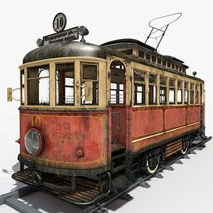 old tram 3d model