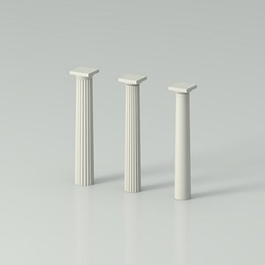 Doric Order Columns 3D model