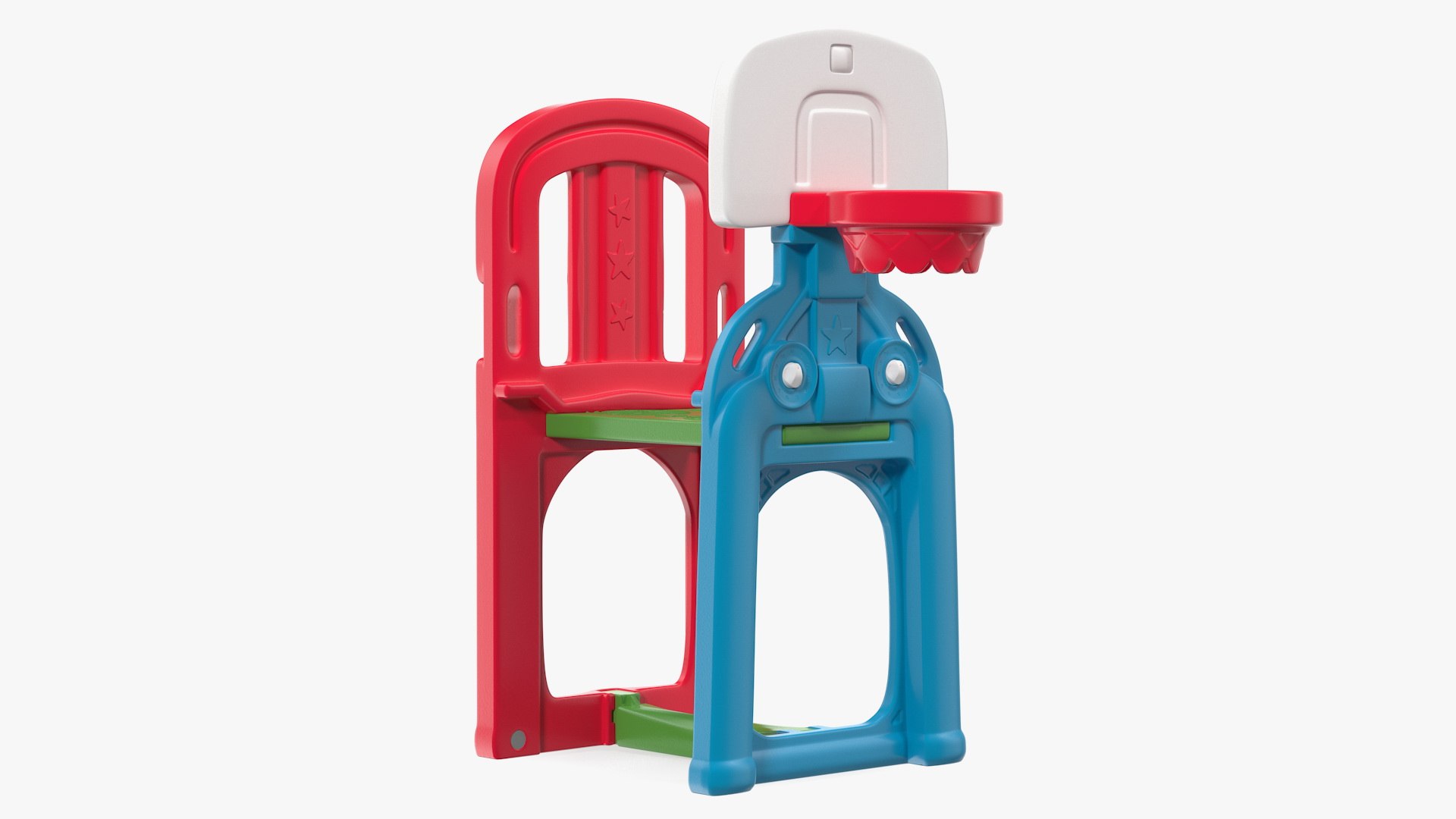 Kids Plastic Basketball Hoop 3D model preview
