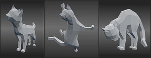 Cat Pack Low Poly (curiosity, scared, wall)