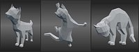 Cat Pack Low Poly (curiosity, scared, wall)