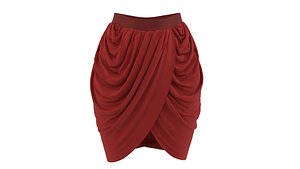 3D draped skirt model