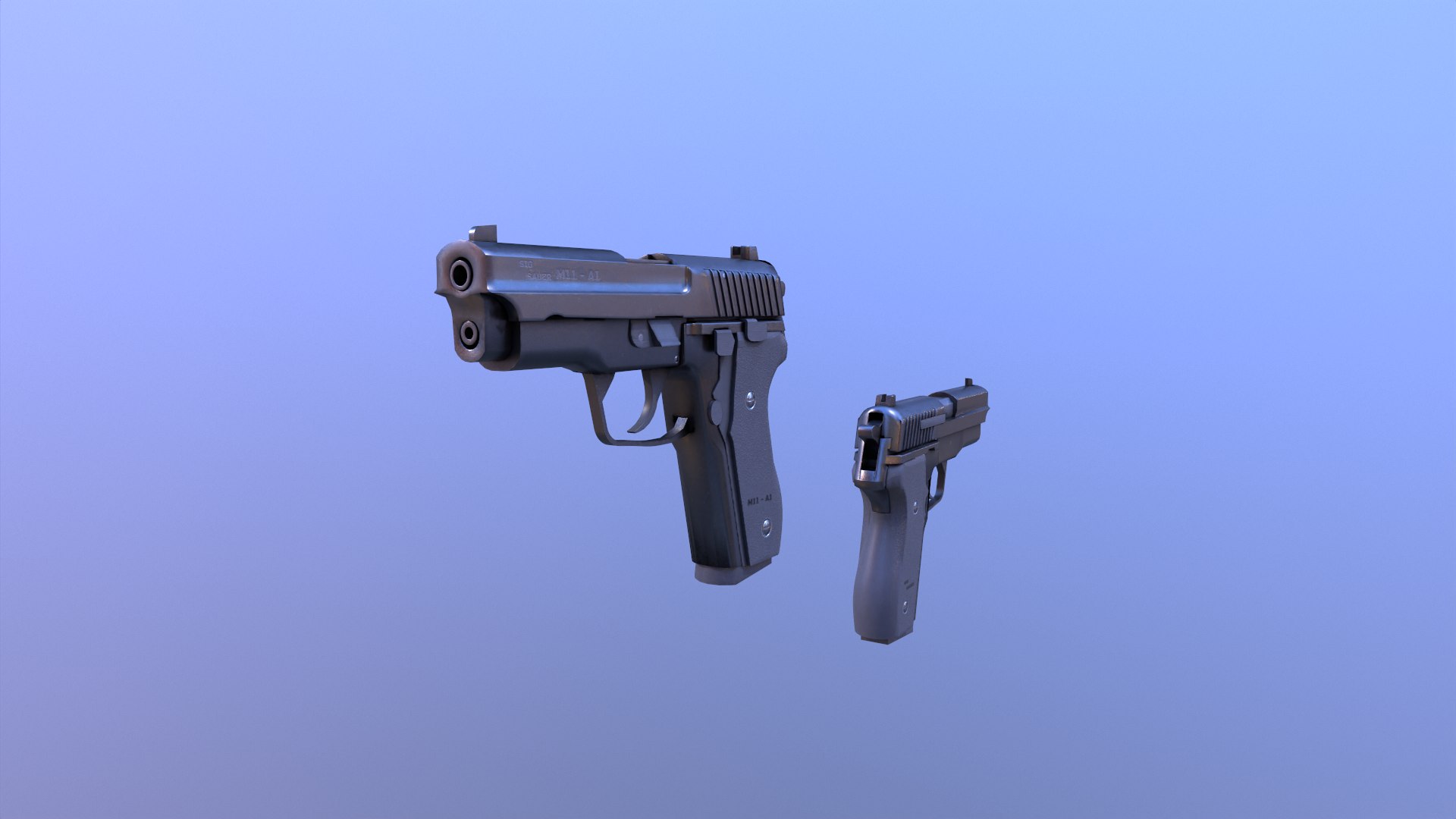 Free M11 Pistol Game Ready 5 Textures Low-poly 3D Model 3D Model ...