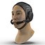 Chinesisches Pilotenkopf manipuliertes 3D-Modell