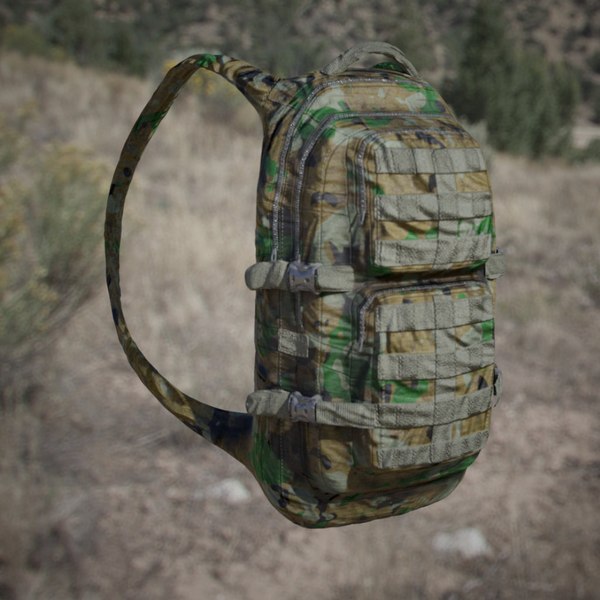 3D military backpack camos jungle