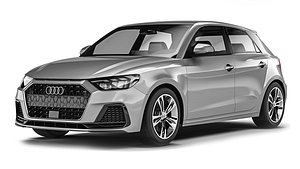 3D Audi A1 2019 model