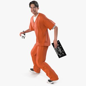 3D Asian Male Prisoner Rigged