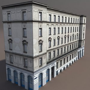 3d model of building exterior modelled