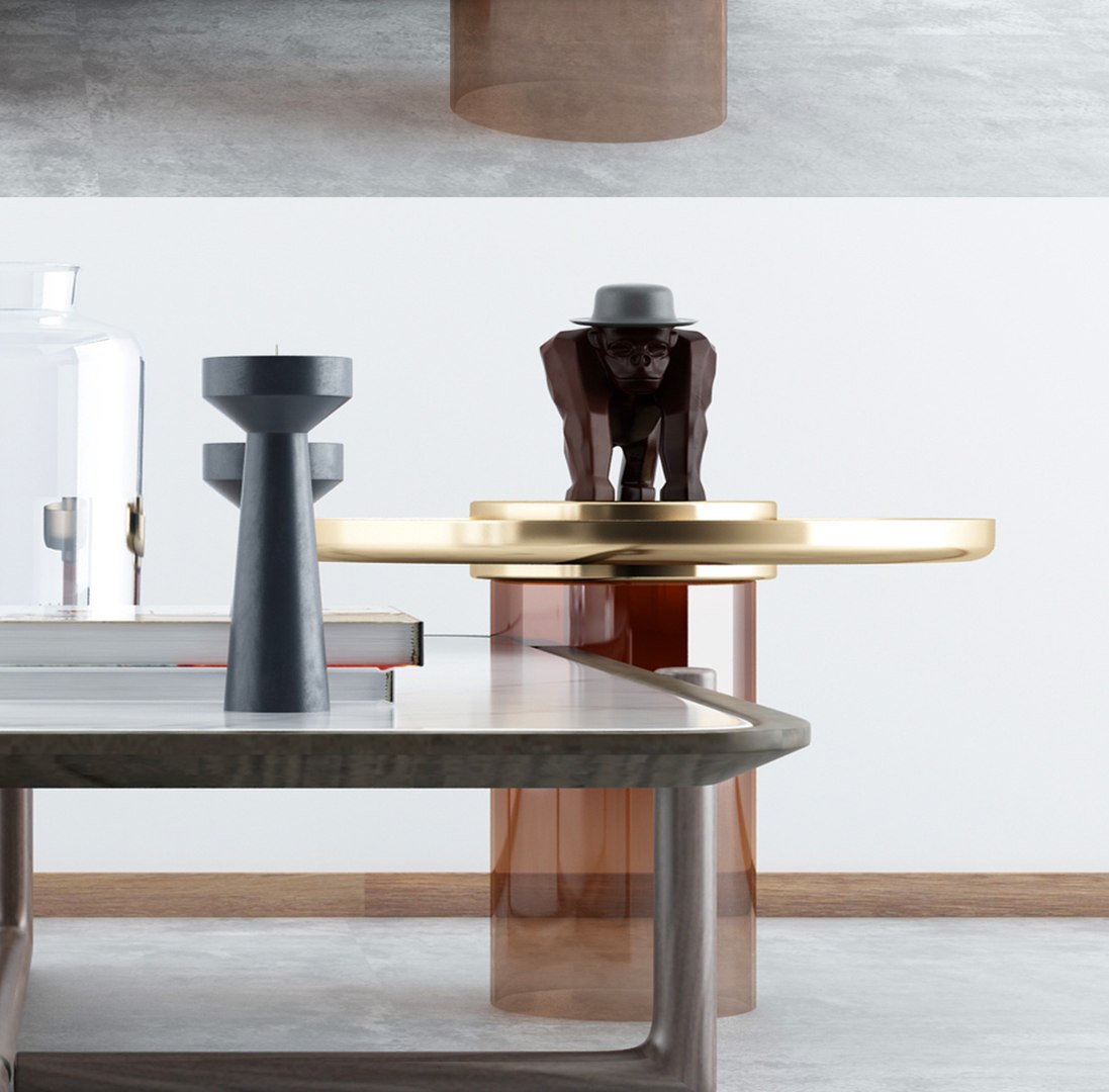 Modern coffee table side table model model - TurboSquid 2057637