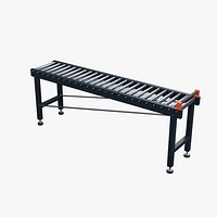 Gravity Roller Conveyor with End Stop 2450x420mm Configuration 10