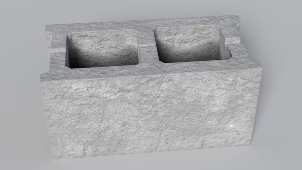 Cinder Block 3D model - TurboSquid 1880744