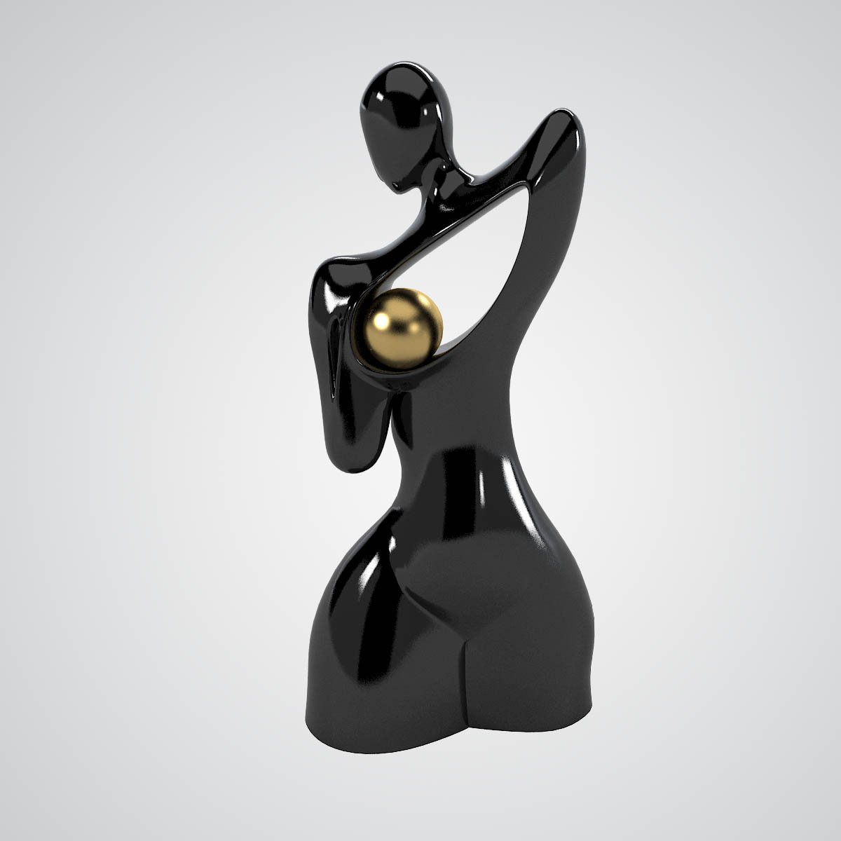 modernist ceramic statue 3d model