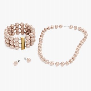 pearl jewelry 3D