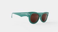 Translucent Teal Acetate-Style Sunglasses
