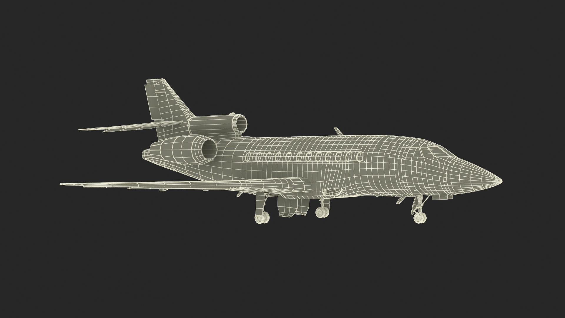 3D Business Jet Simplified Model - TurboSquid 2385074