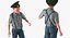 Realistic Vintage Boy Standing Pose