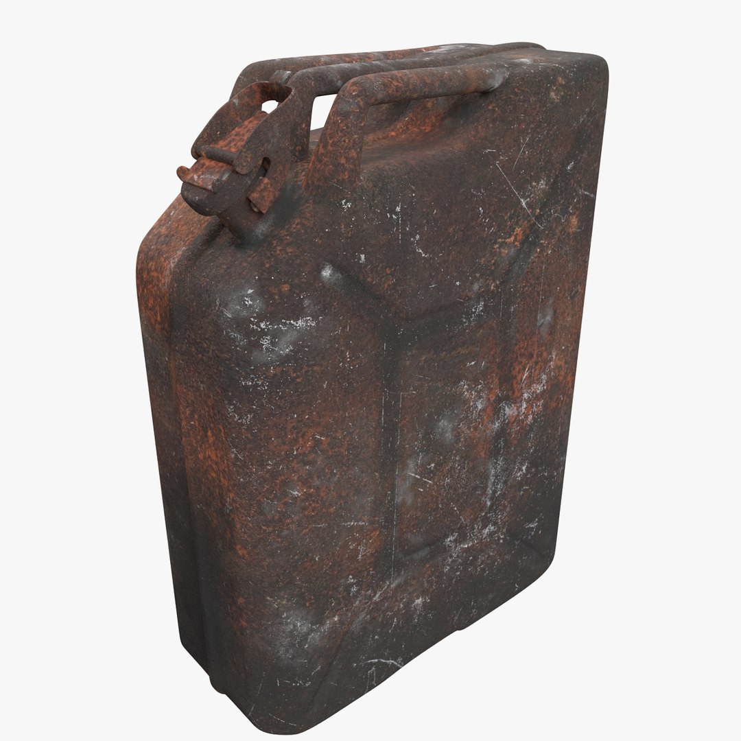 Jerrycan Rusty Old 3d Model